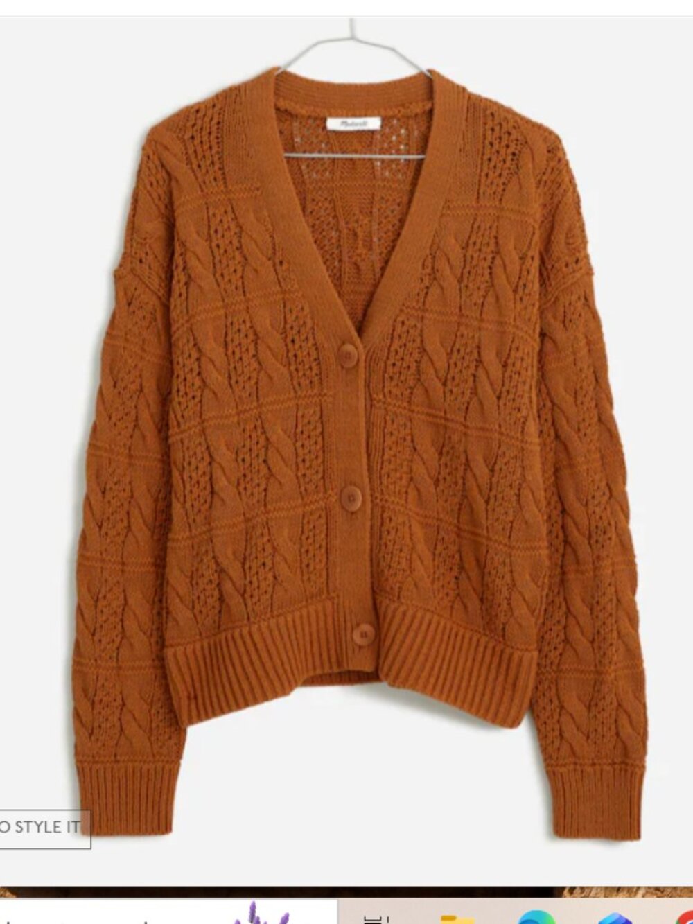 Unworn -  Madewell Open Cable-Stitch Cardigan Sweater
